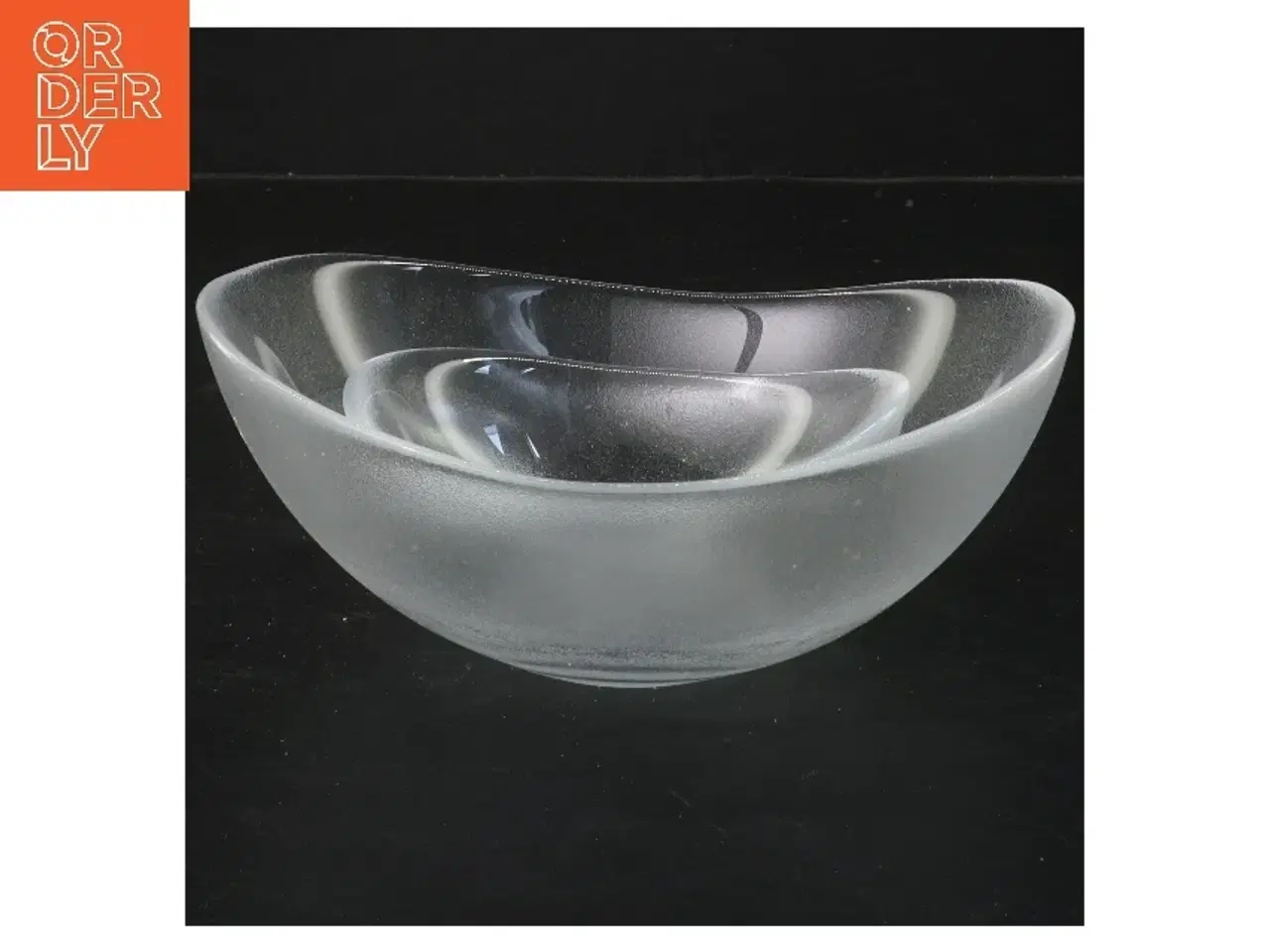 Billede 1 - 2 klare glasskåle (str. 2 stk 19x13 cm)