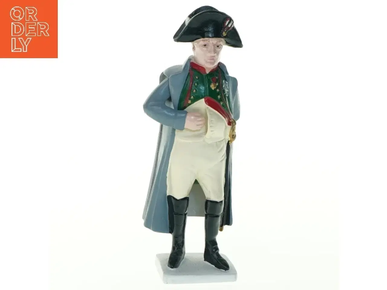 Billede 1 - Porcelænsfigur af historisk person fra Kikkerland (str. 18x7 cm)