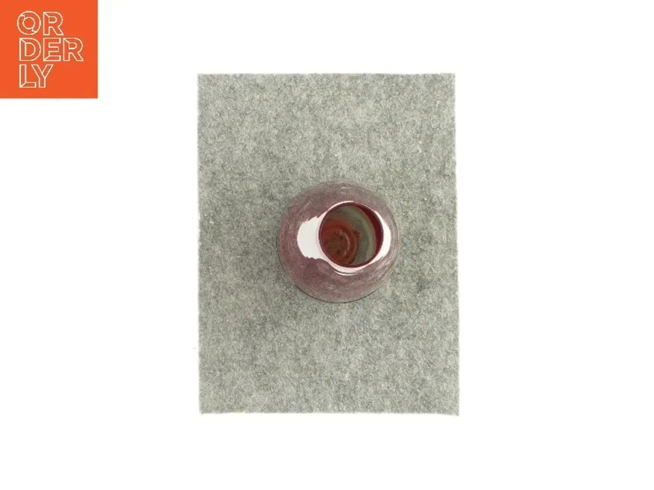 Billede 2 - Rød hyggelampe / lysestage Holmegaard, Per Lütken(str. H: 19 cm )