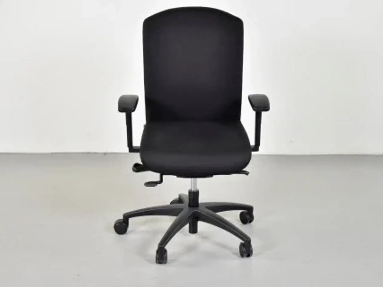 Billede 1 - Köhl kontorstol med sort polster og armlæn