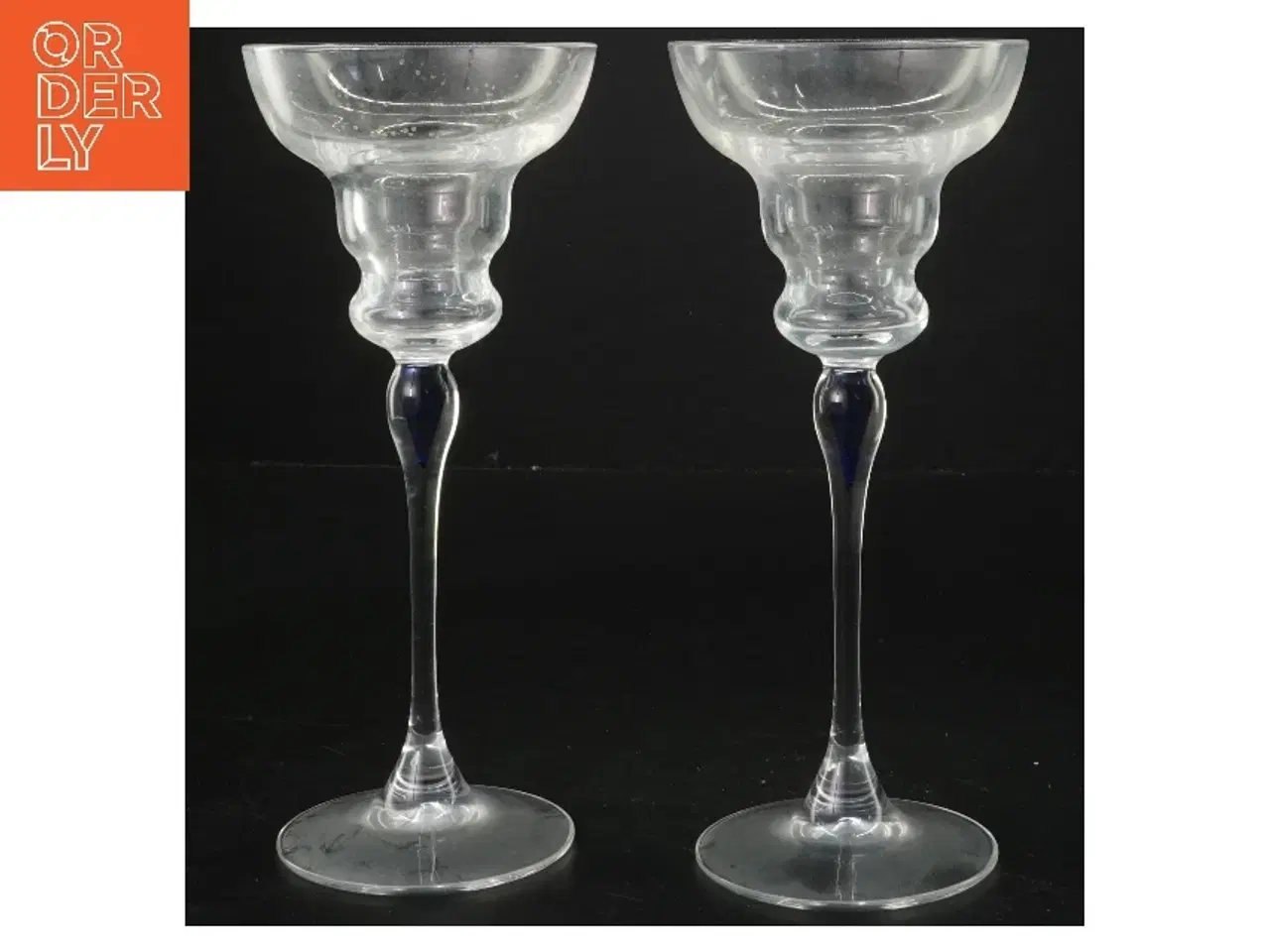 Billede 1 - Par glasstager (str. 7x19 cm)