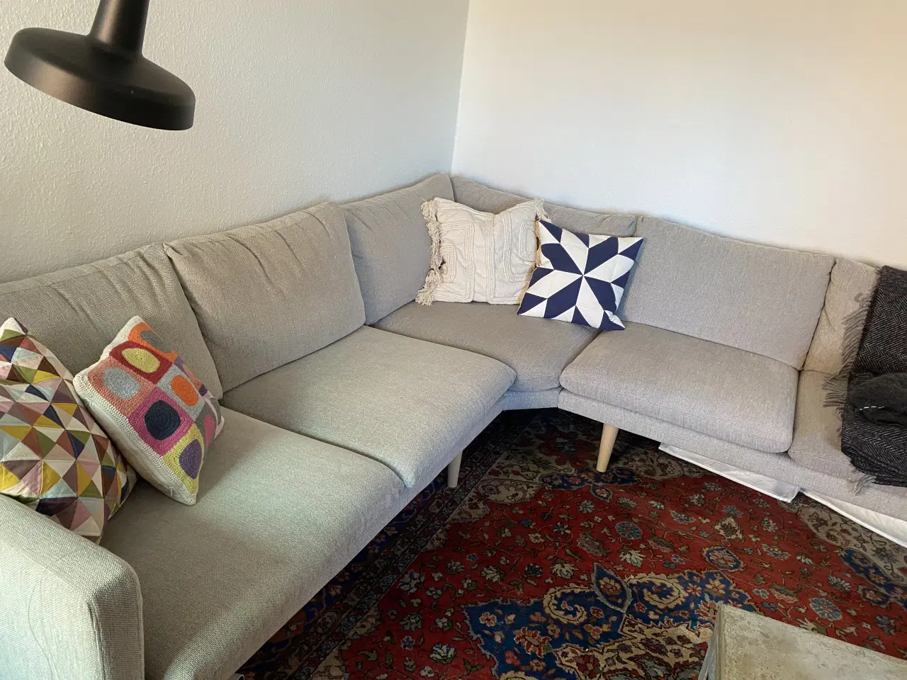 Billede 1 - Hjørnesofa i lys grå