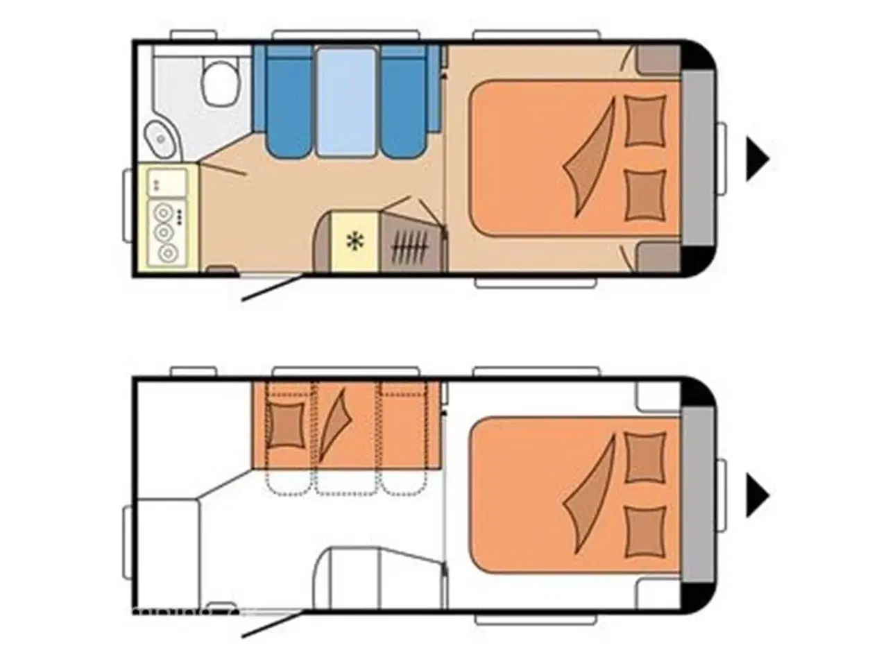 Billede 16 - 2025 - Hobby De Luxe 460 SFf Populær rejsevogn med fritstående dobbeltseng. Kan opvejes til 1.500 KG.
