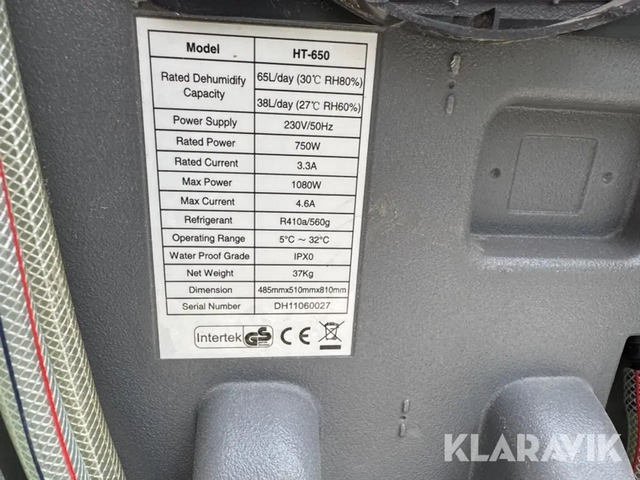 Billede 2 - Affugter Intertek Ht650