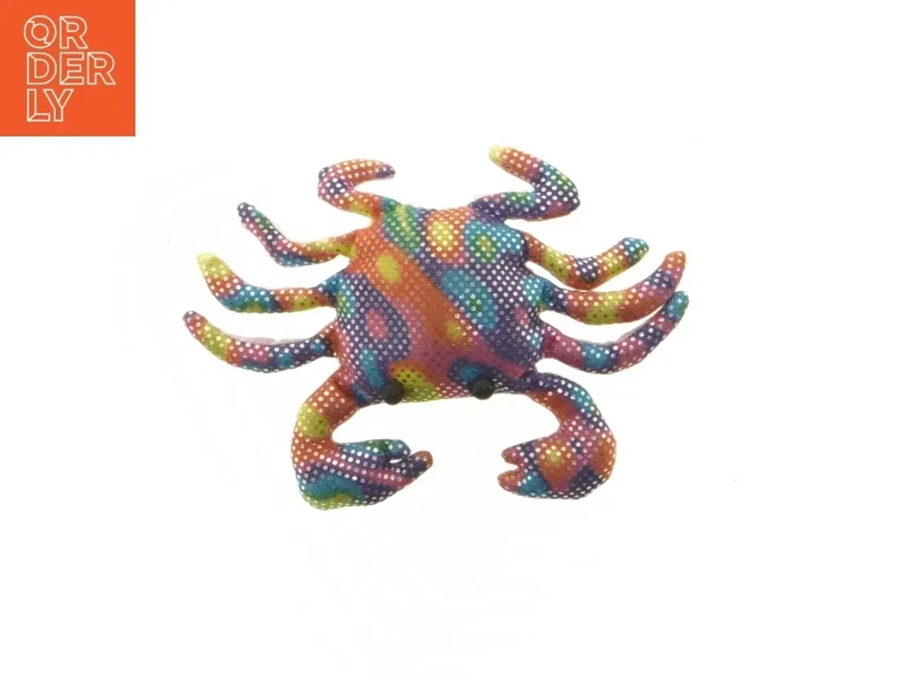Billede 2 - Farverig blød stofkrabbe (str. 13 x 9 cm)
