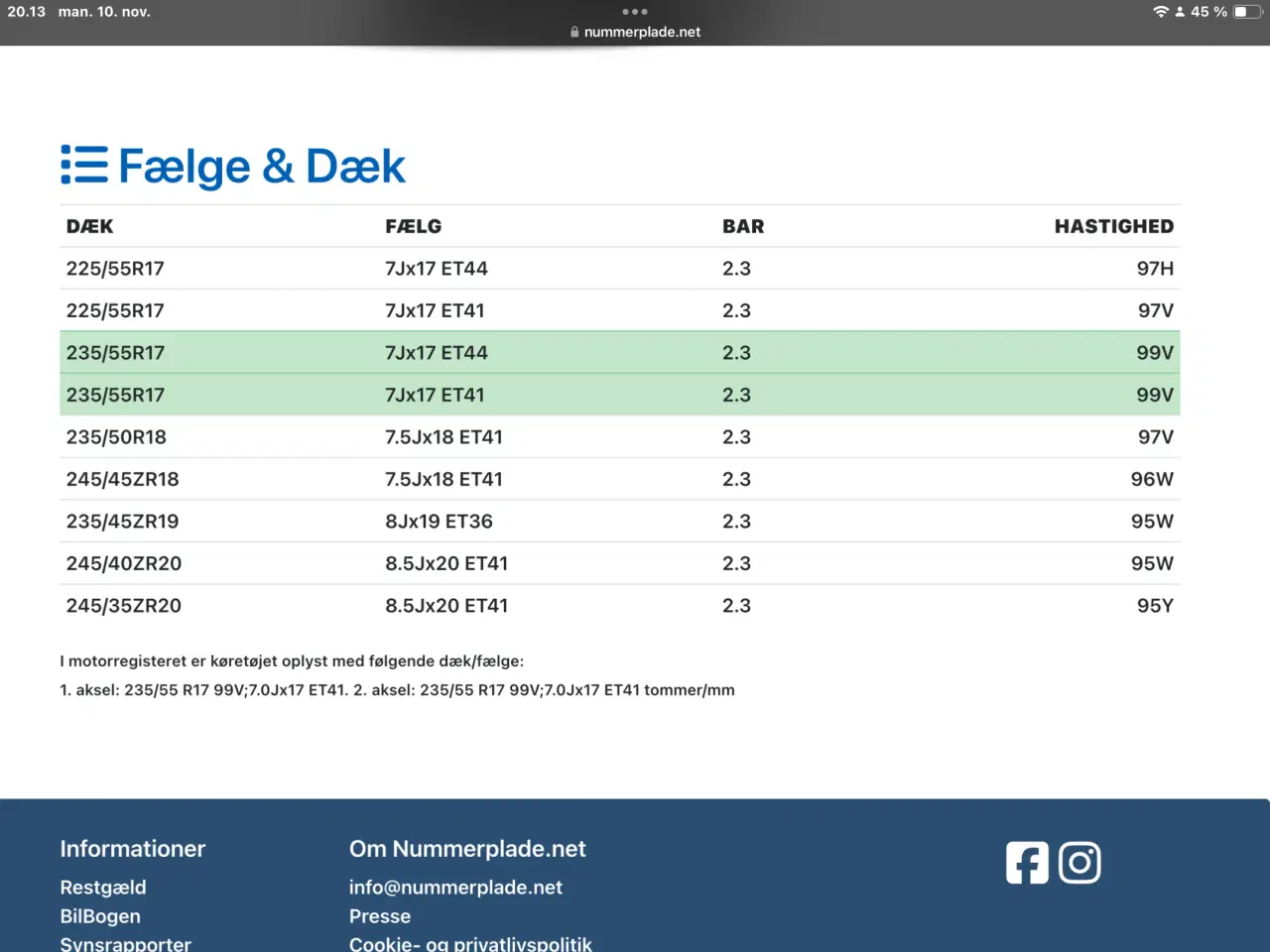 Billede 7 - Opel Alufælge med dæk til Cascada/Insigna 18x7,5 J