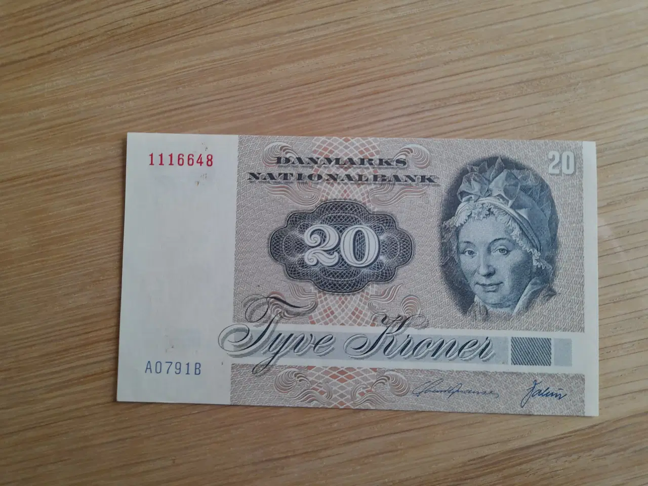 Billede 1 - 20 krone seddel, aldrig foldet.