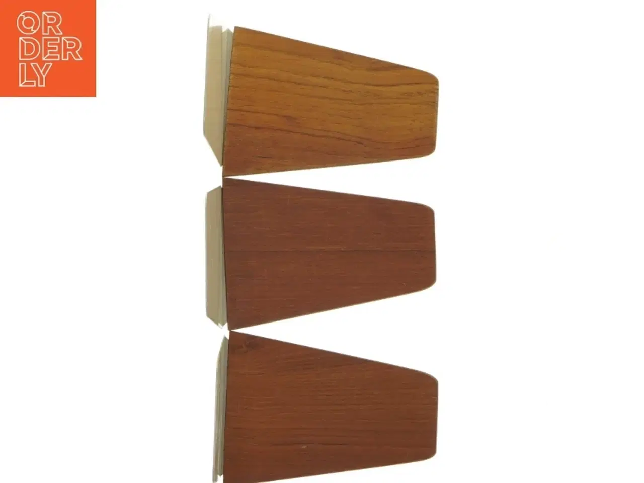 Billede 3 - Teak træ Bogstøtter (str. 13 x 15 cm. 3 styk)