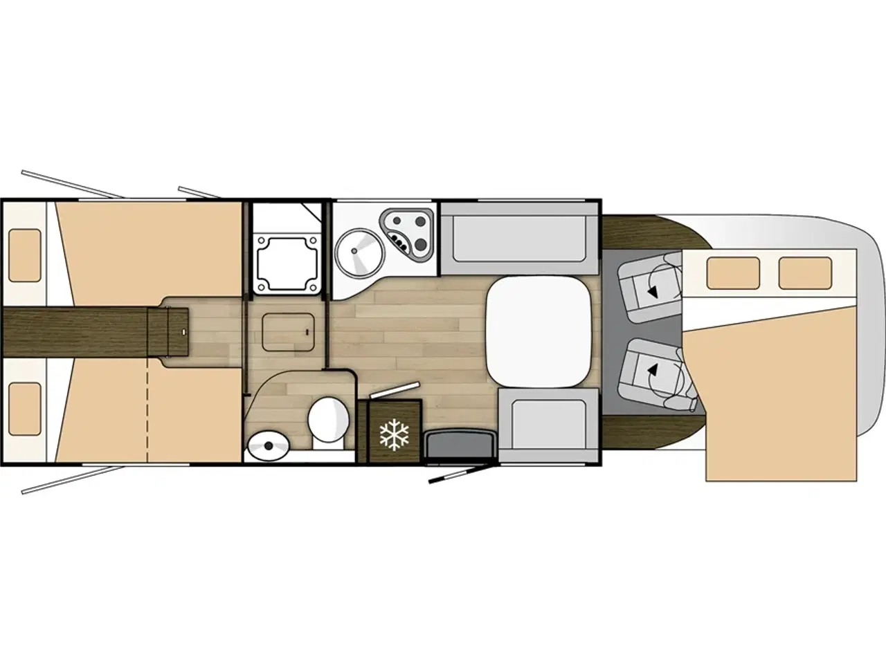 Billede 6 - 2021 - Benimar Tessoro 468   læder indtræk. Aircondition. solceller. alufælge.