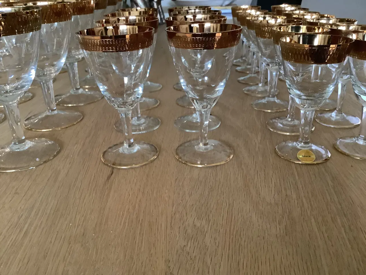 Billede 4 - Tosca vintage glas med bred guldkant