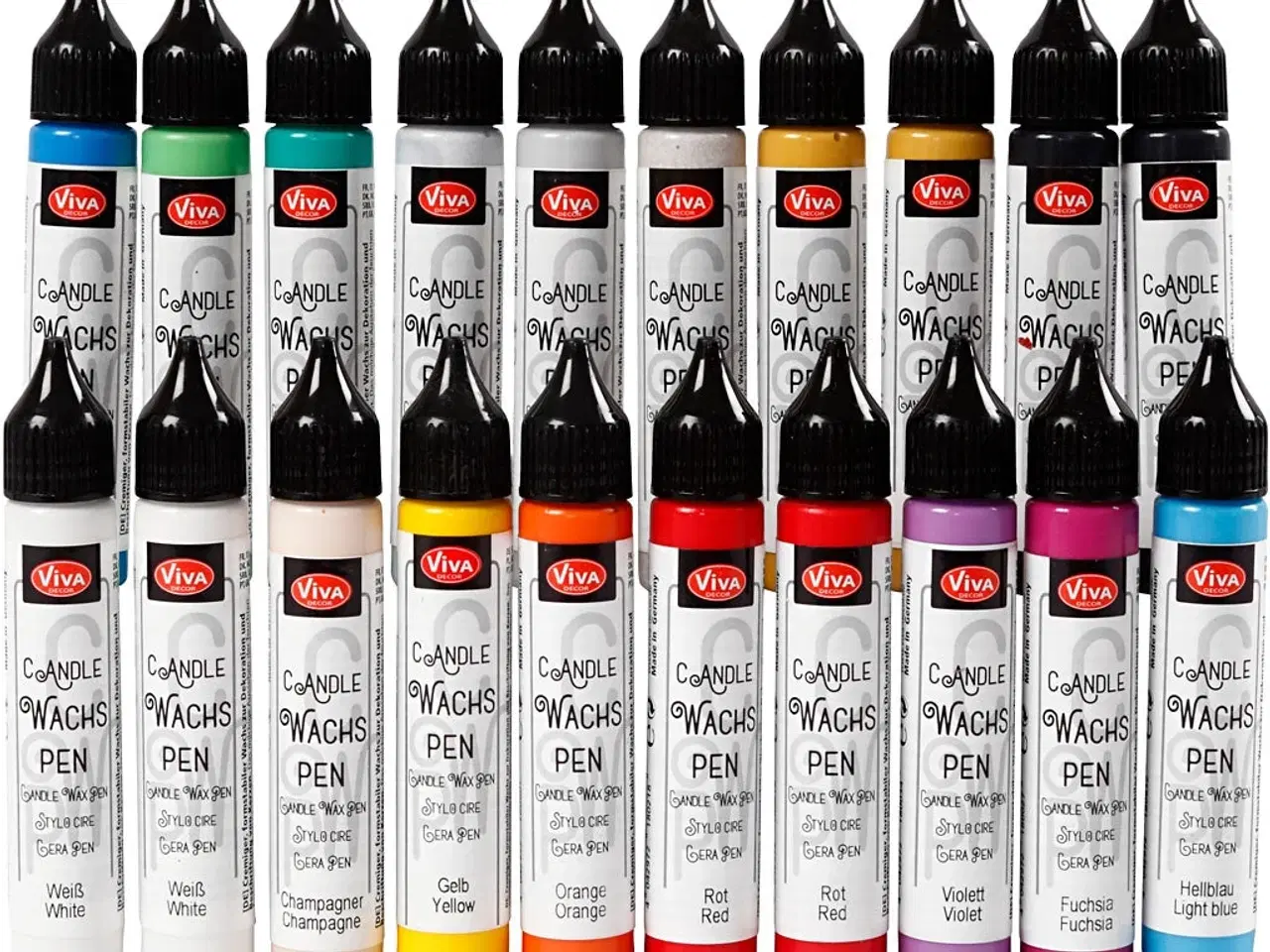 Billede 1 - Lysvoks, ass. farver, 20x28ml/ 1 pk.