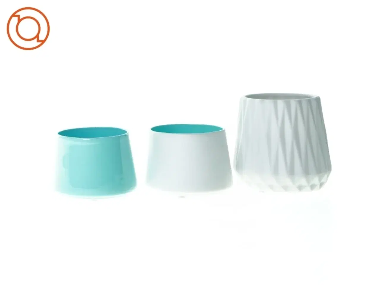 Billede 1 - Favorit sæt lyshuse i porcelæn fra Creton Maison (str. 27 x 9)