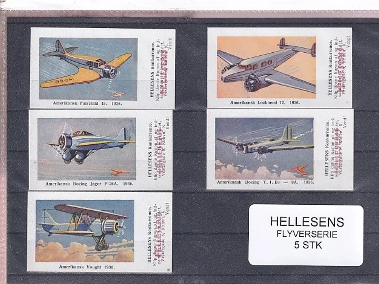 Billede 1 - Hellesens Flyverserie - 5 Stk. mærkater