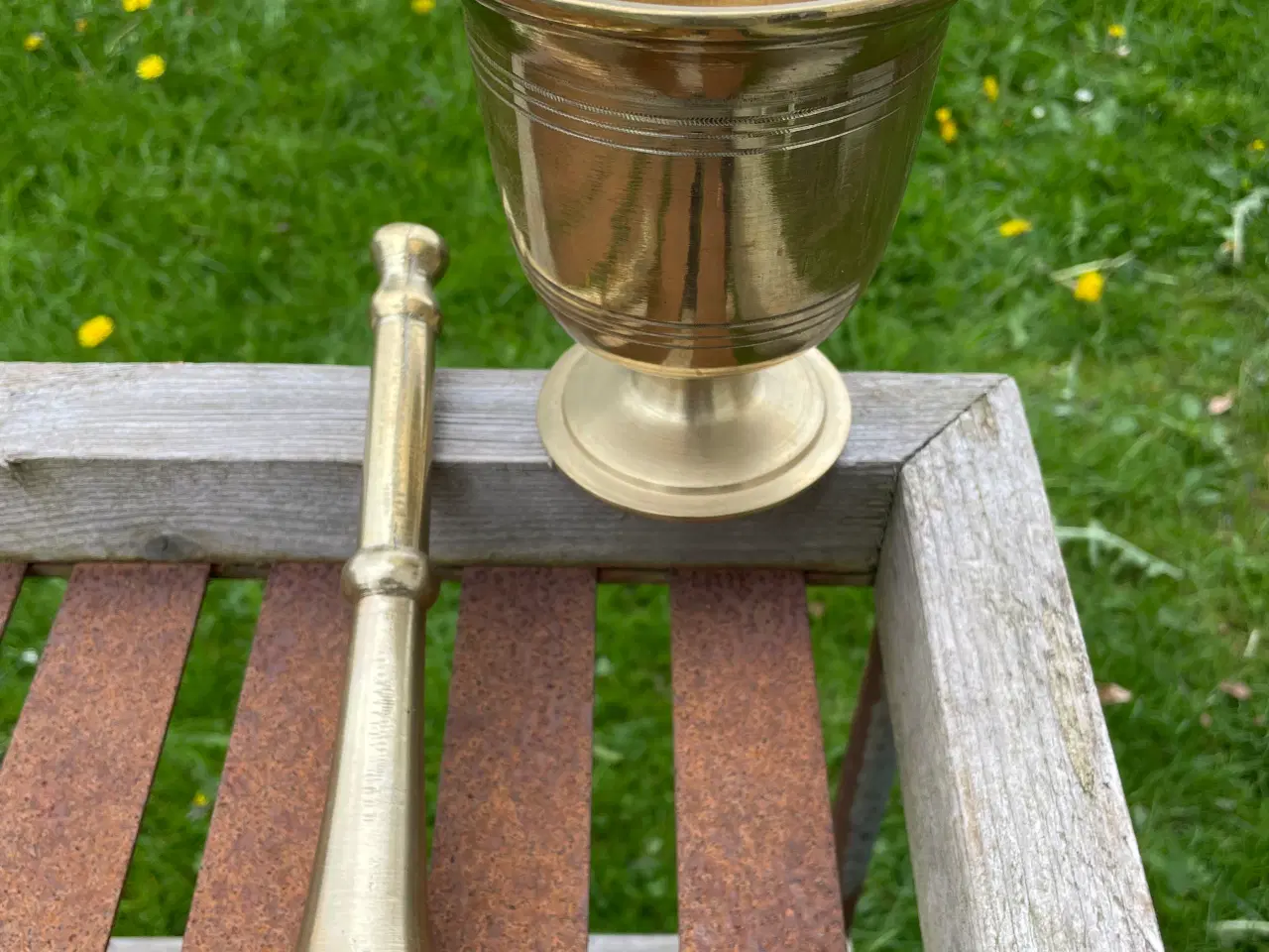 Billede 2 - Morter messing stor