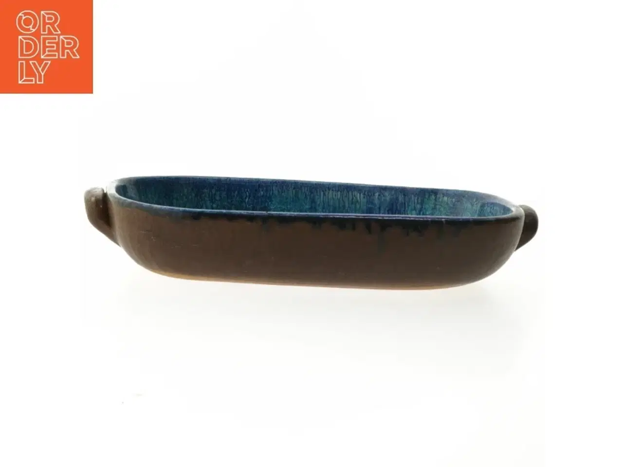 Billede 2 - Rektangulær keramisk fad fra Bangholm (str. 26x16,5 cm)
