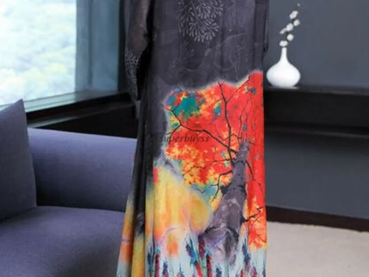Billede 5 - kaftkan syet style kjole i multifarver.Str:XL40-42