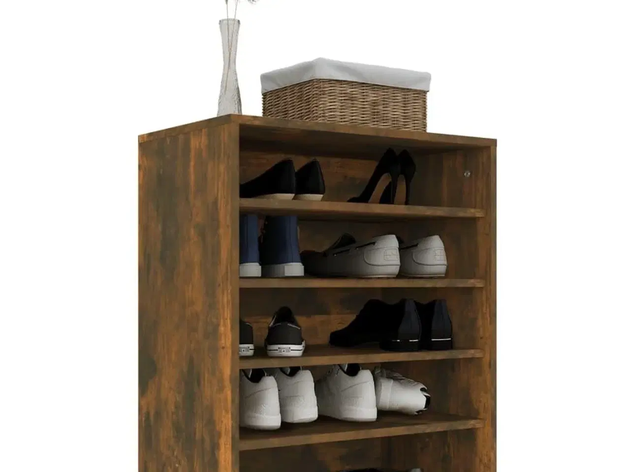 Billede 4 - Skoreol 60x35x70 cm konstrueret træ røget egetræ