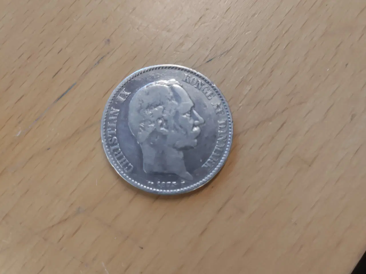 Billede 3 - Dansk 2 krone i sølv 1875