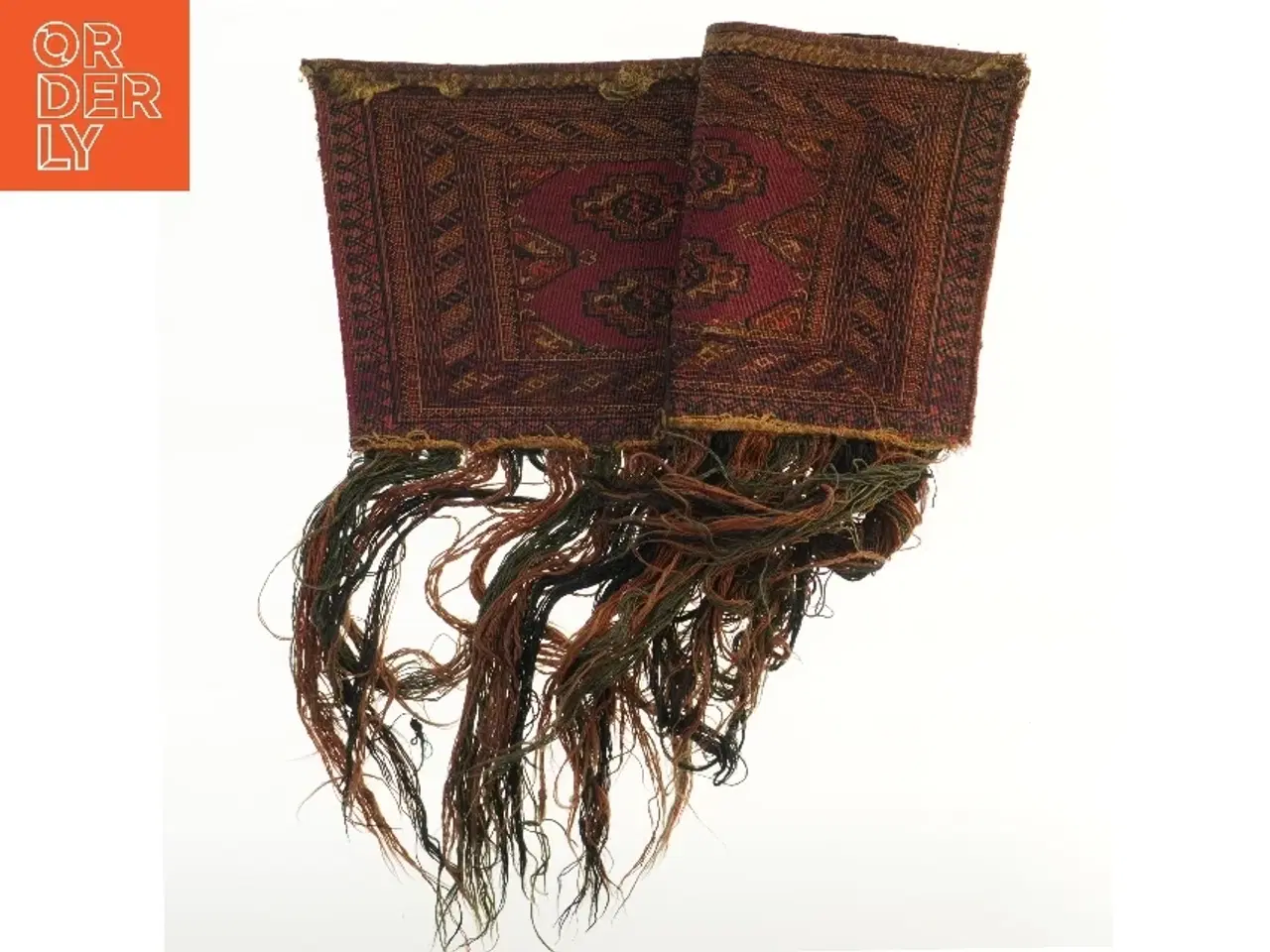 Billede 2 - Vævet dekorativ tæppe med frynser (str. 97x32 cm)