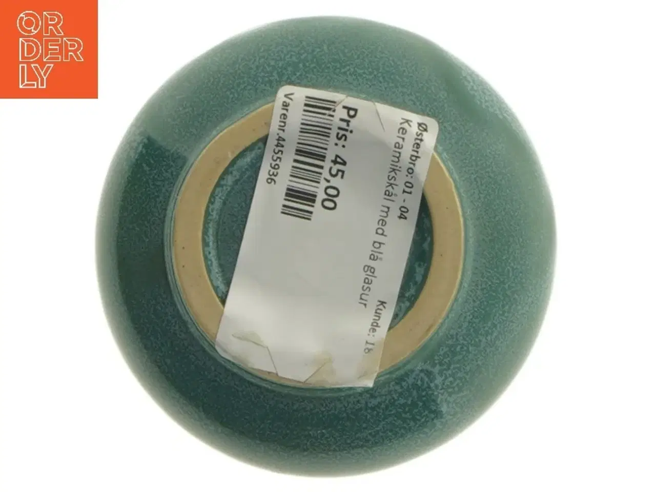 Billede 4 - Keramisk skål med blå glasur (str. Ø 9 cm)