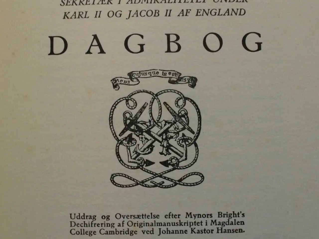 Billede 3 - pepys dagbog 1633-1703, af samuel pepys, emne: his