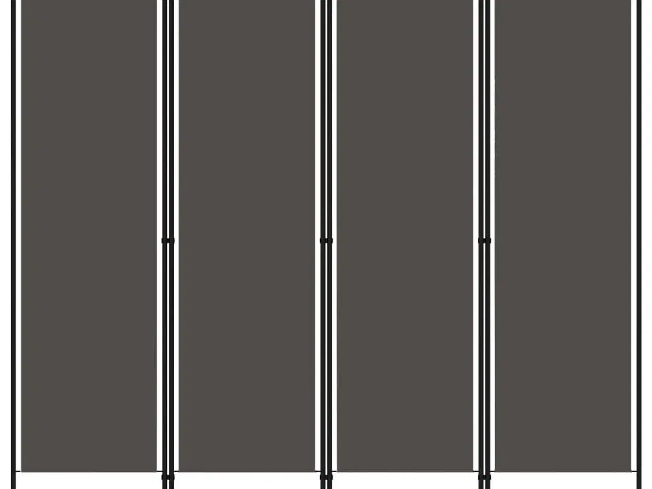 Billede 1 - 4-panels rumdeler 200 x 180 cm antracitgrå