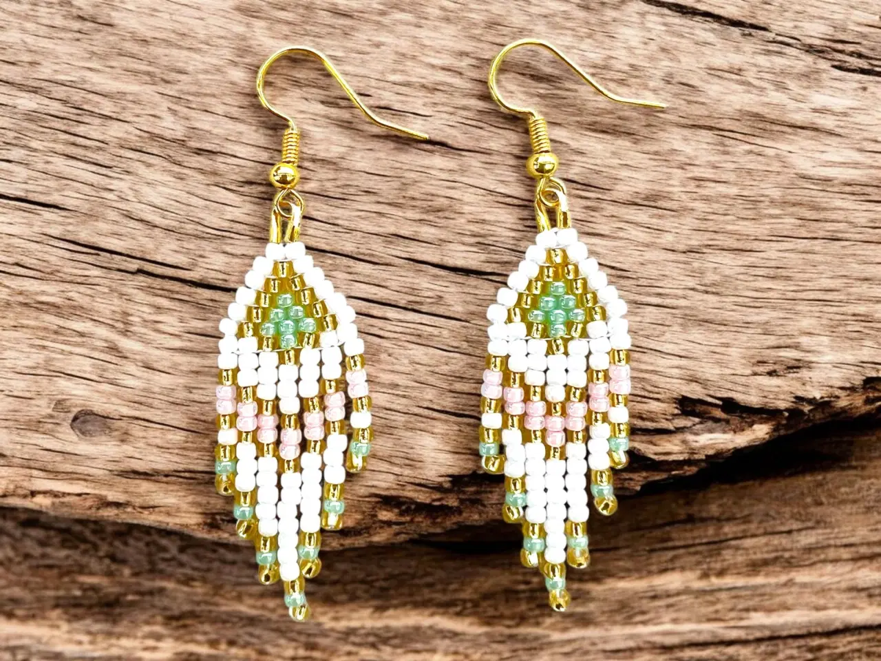 Billede 1 - Grønlandske perle øreringe