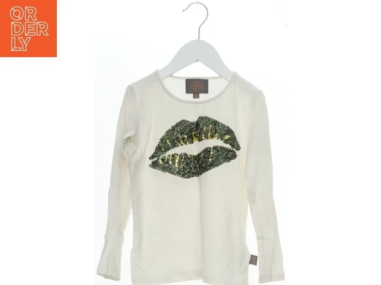 Billede 1 - Langærmet bluse med paliet design fra Creamie (str. 116)