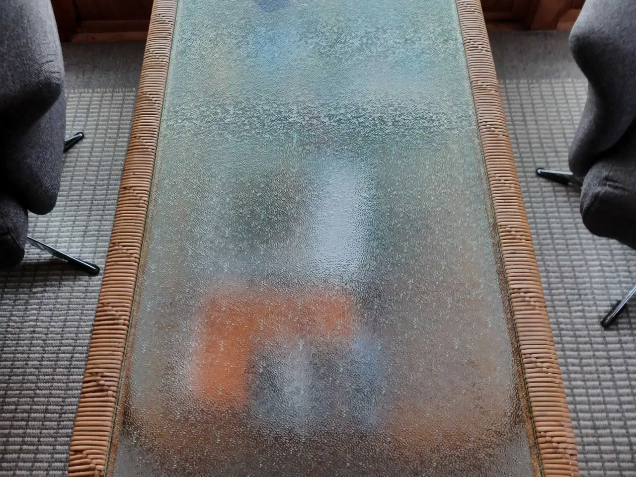 Billede 3 - Bambusbord med glasplade