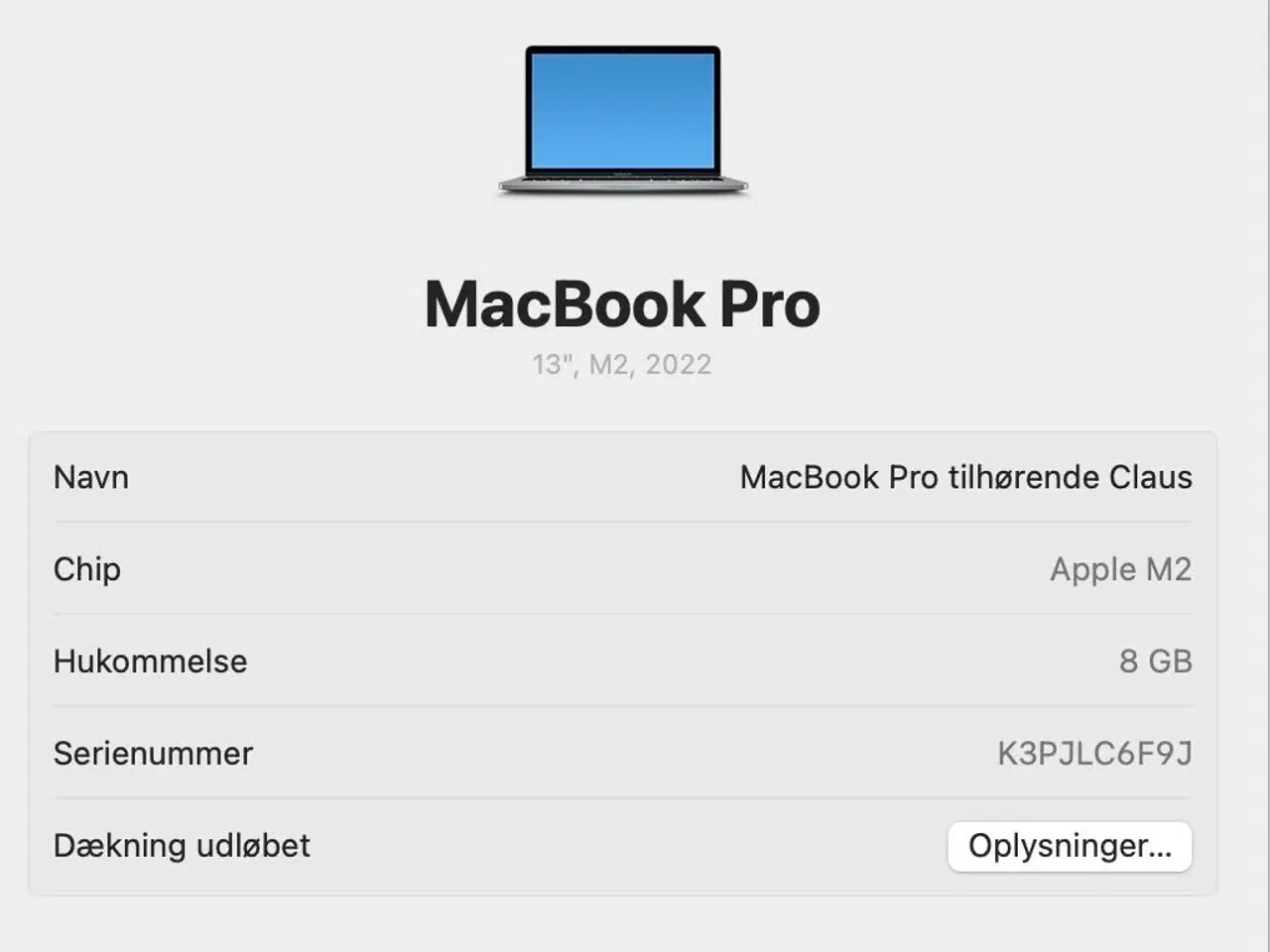 Billede 6 - MacBook Pro 13” M2 (2022) - 8GB / 512GB - Perfekt 