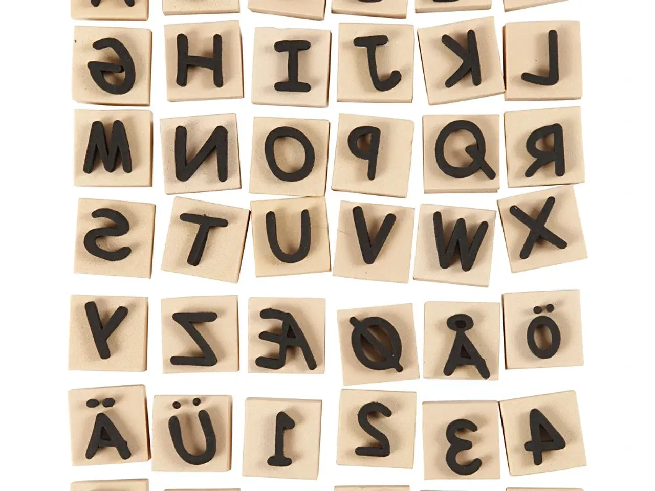 Billede 1 - 42 Skumstempler 3x3 cm - Kreativitet i Høj Kvalitet