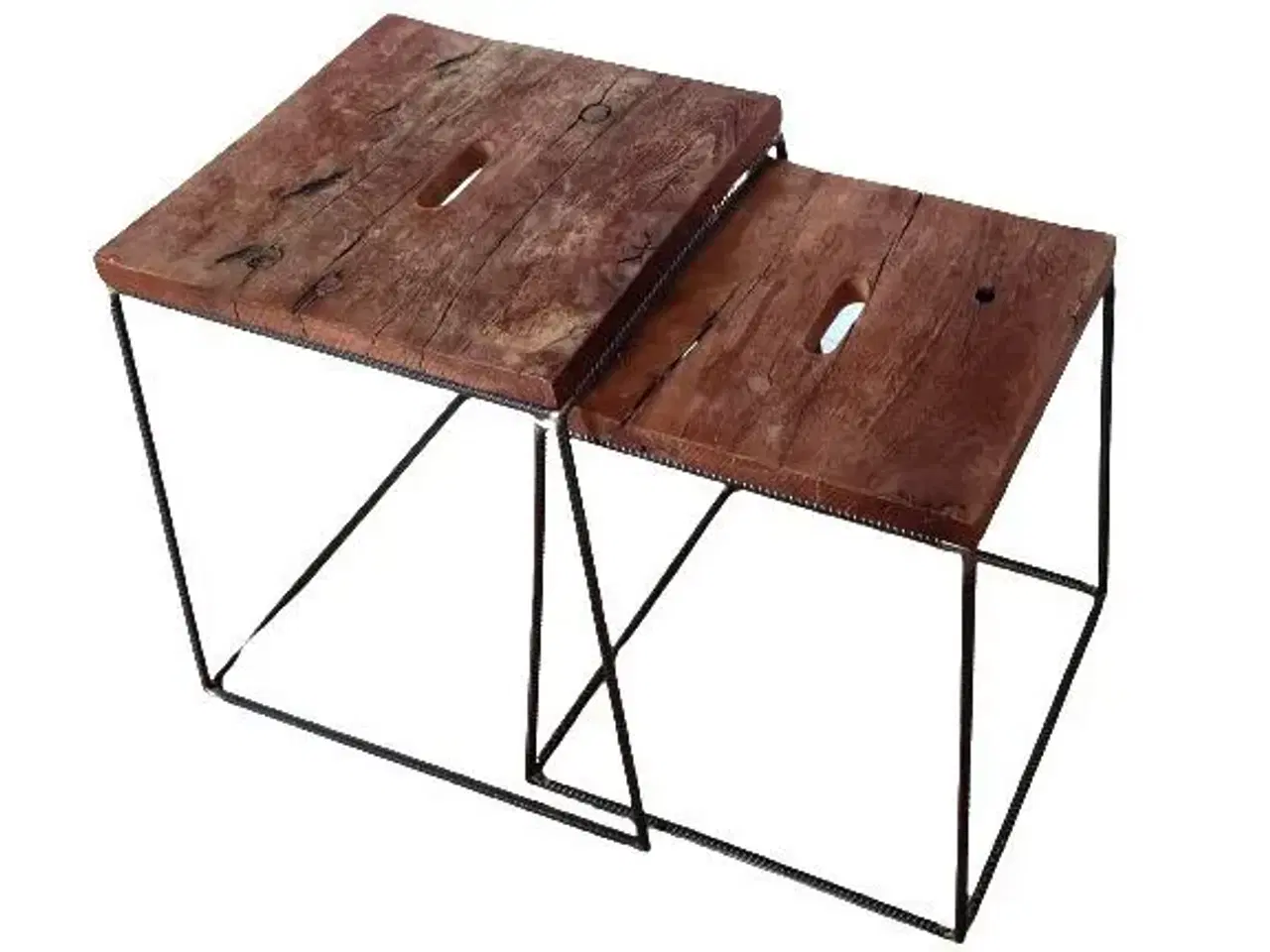 Billede 1 - Planke Sofabord med jernben