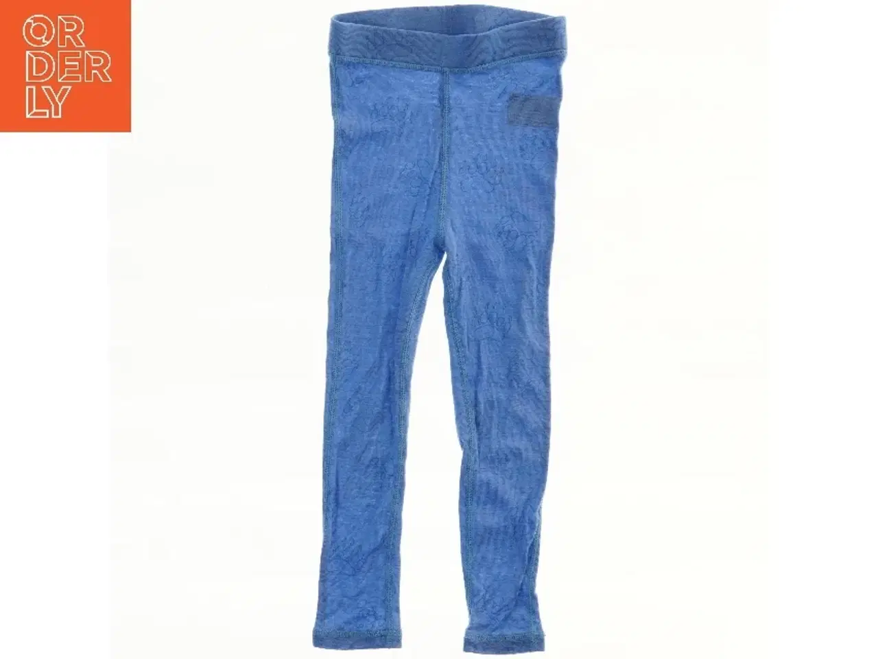 Billede 1 - Uld. Blå leggings med poteaftryk fra Nordbjørn (str. 98)
