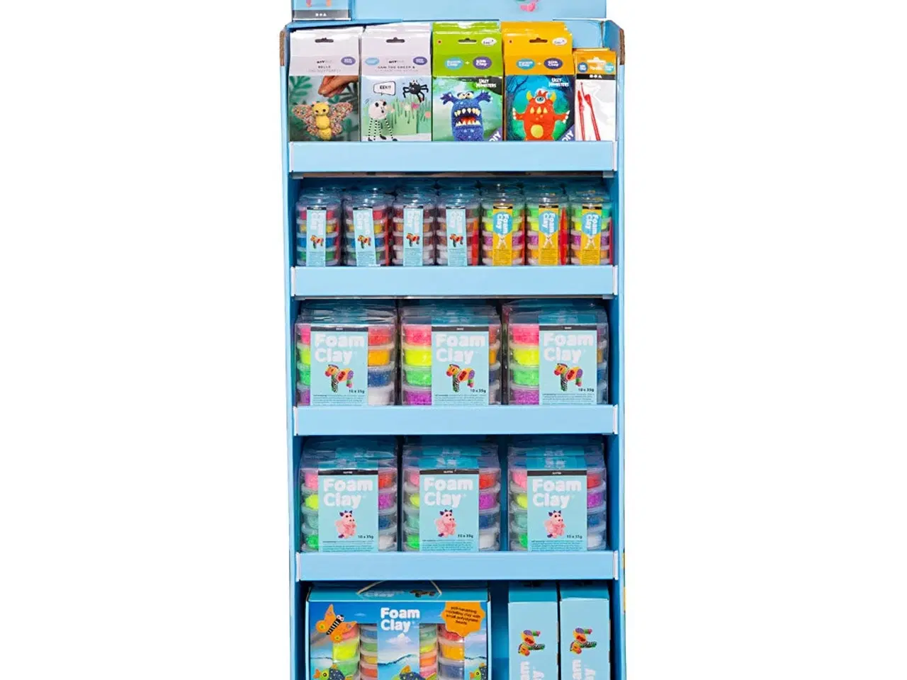 Billede 1 - Gulvdisplay med Foam Clay® - 102 enheder, assorterede farver