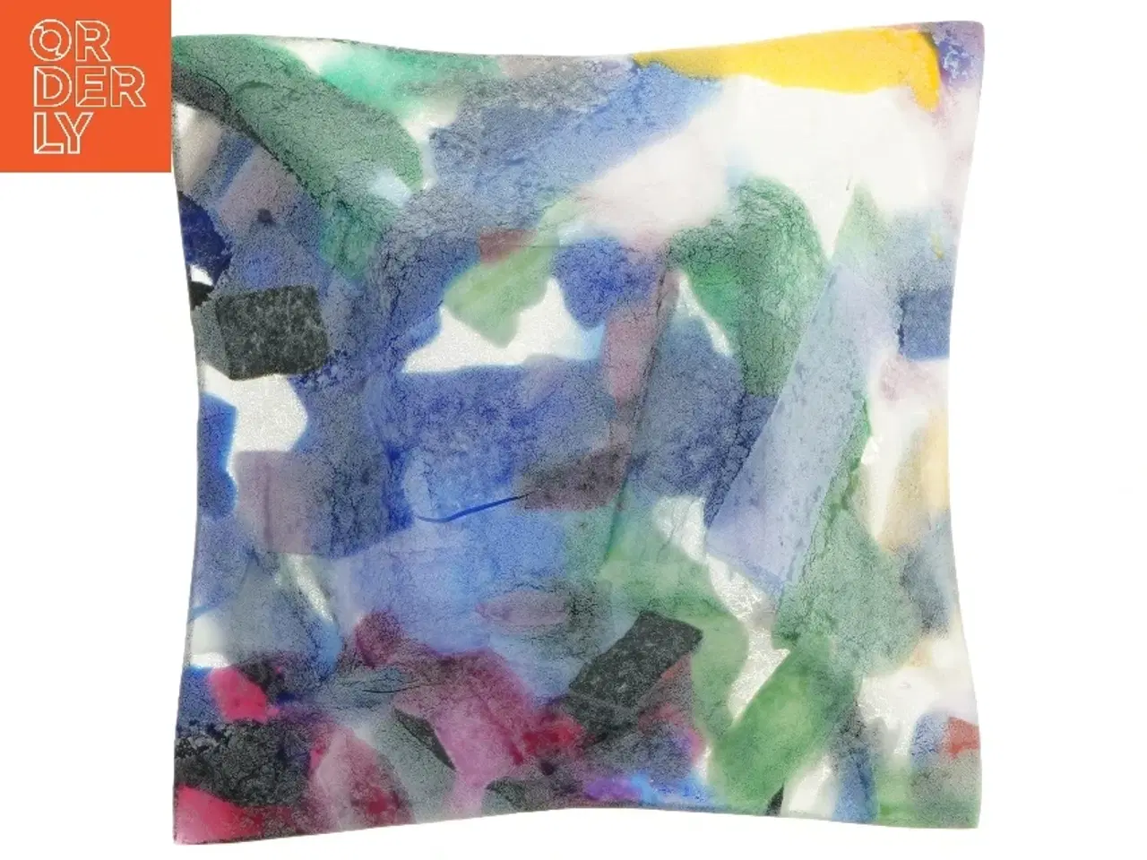 Billede 3 - Firkantet kunstglasfad (str. 23x23 cm)