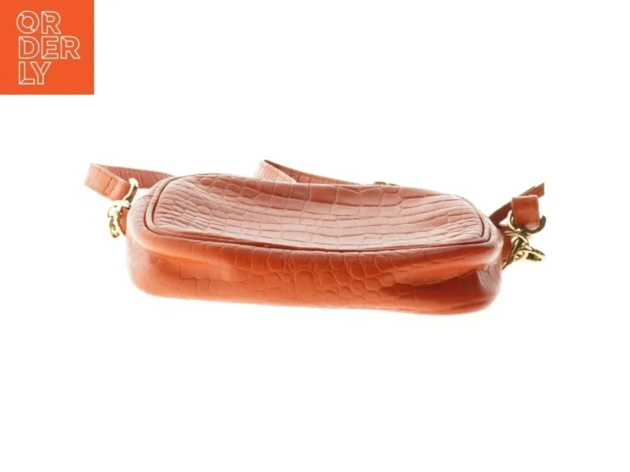 Billede 5 - Lille orange skuldertaske (str. 26 x 19 cm)