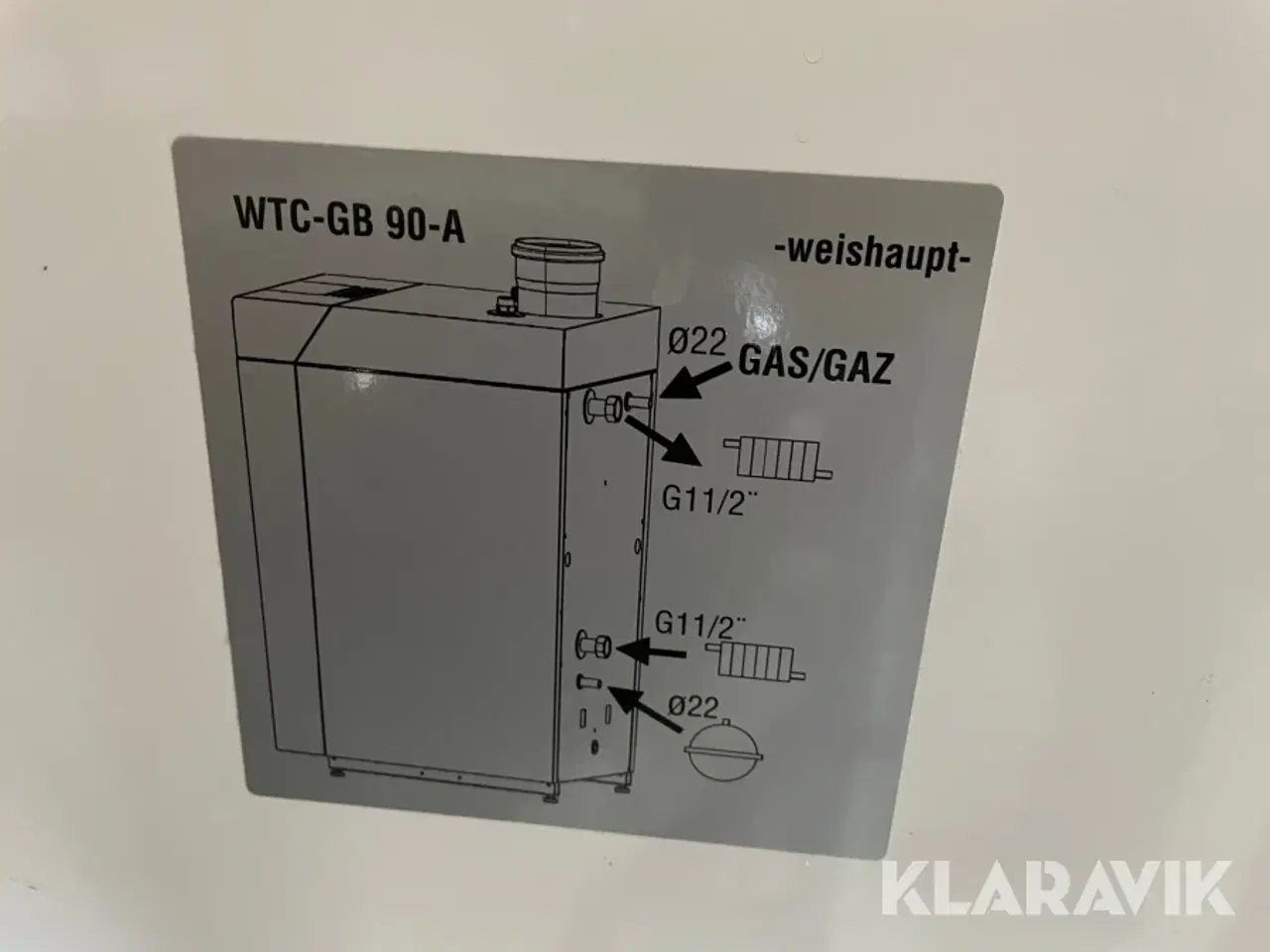 Billede 4 - Gasfyr Weishaupt GB-90-A