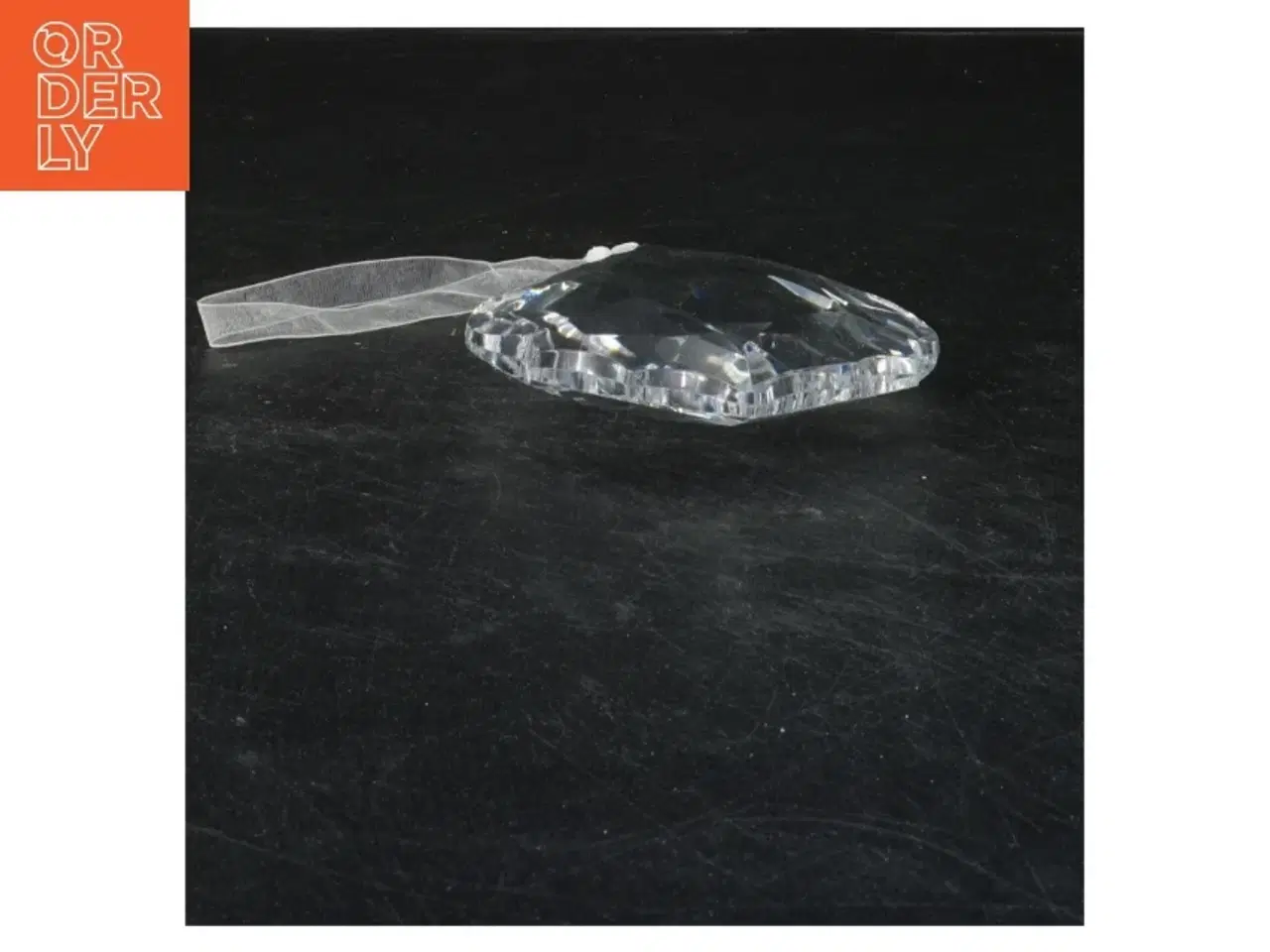 Billede 2 - Krystal ornament med bånd (str. 15x11 cm)