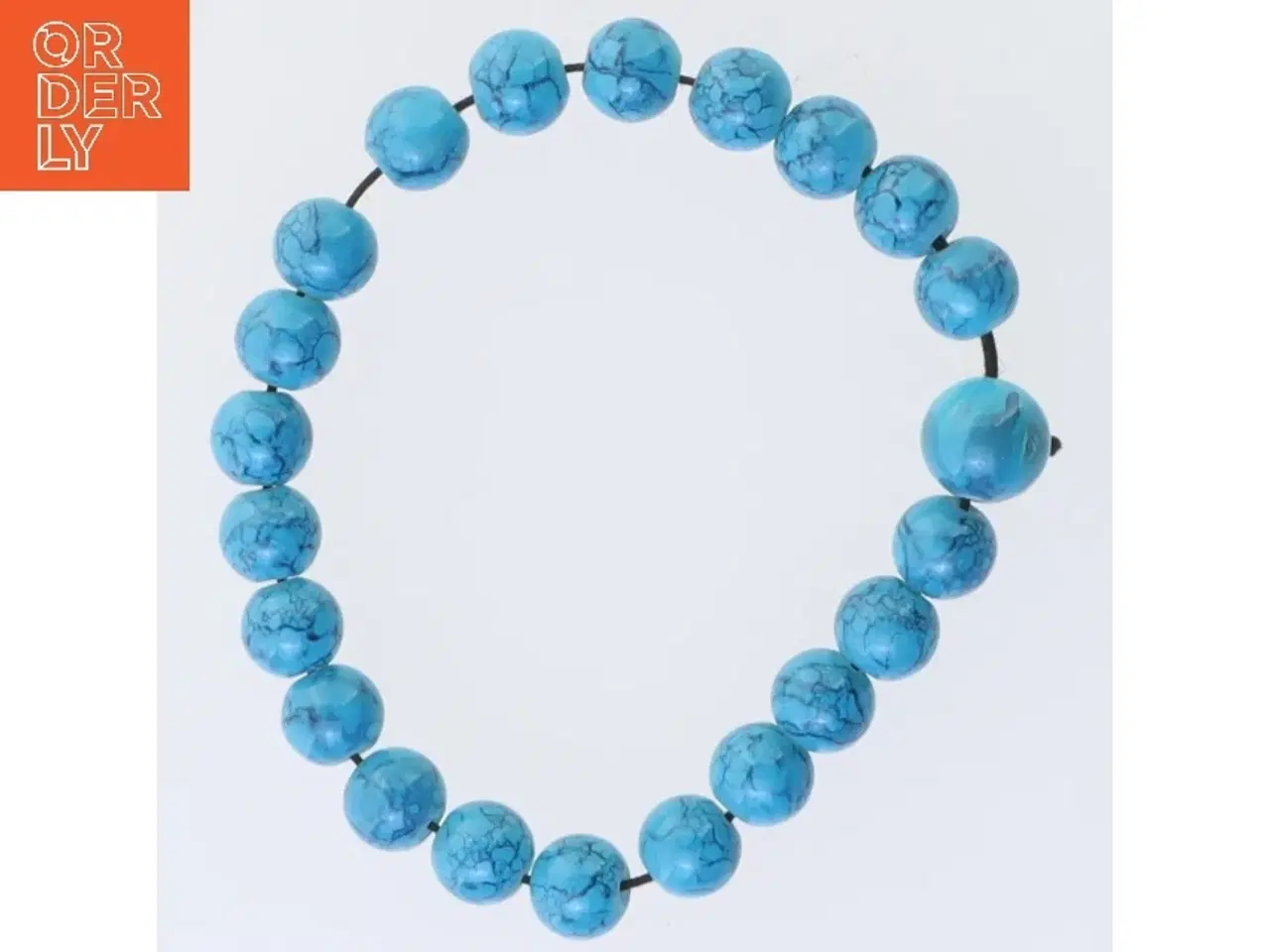 Billede 2 - Turkis perlearmbånd (str. Ø 6 cm)