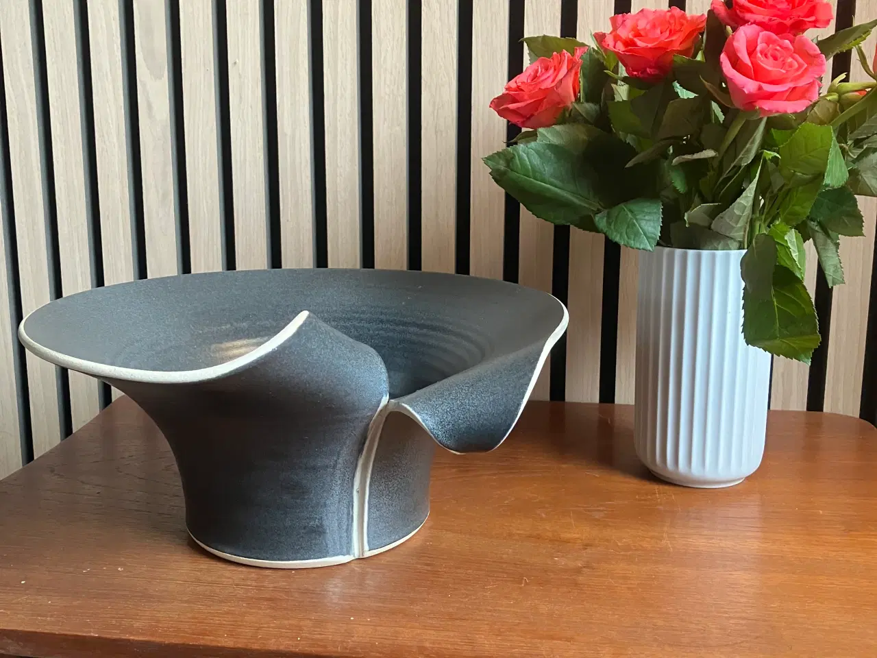 Billede 1 - Stor Würtz keramik skål i grå nuance