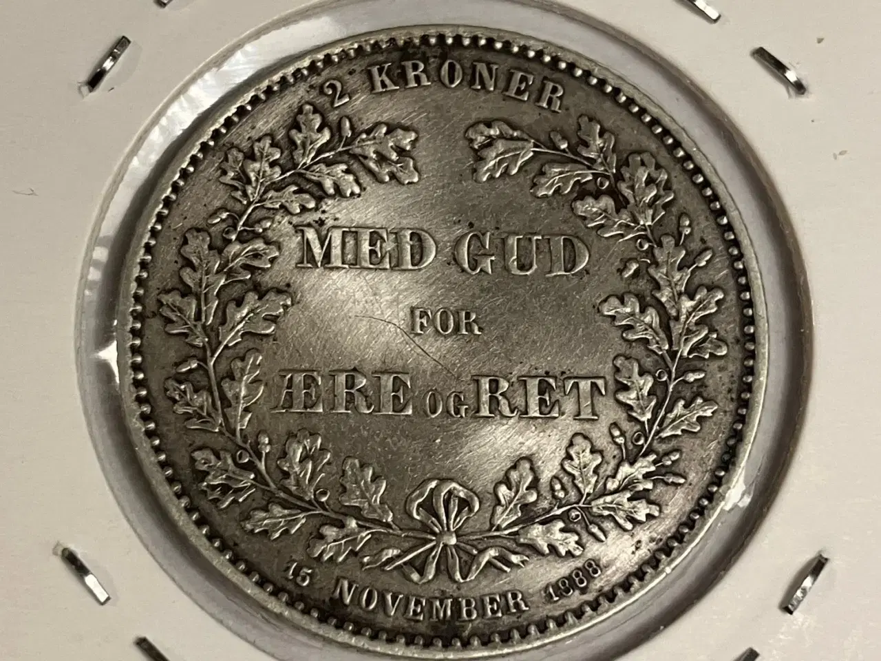 Billede 2 - 2 Kroner 1888 Danmark