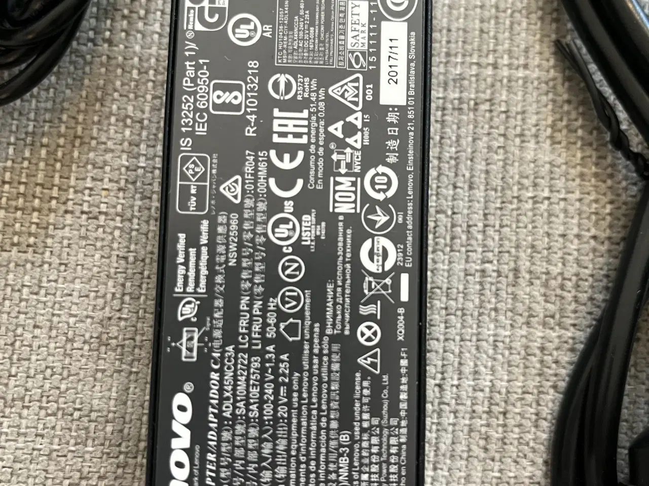 Billede 2 - Lenovo oplader 45W