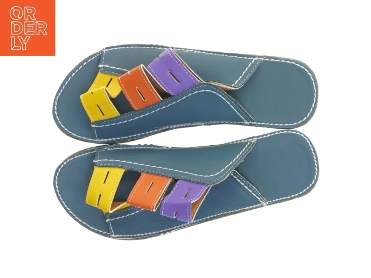 Billede 4 - Farverige lædersandaler (str. 25 cm)