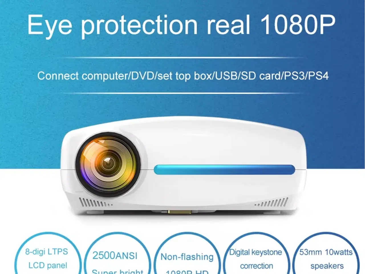 Billede 1 - WZATCO C2 1920*1080P Full HD 300 tommer 4D Keyston