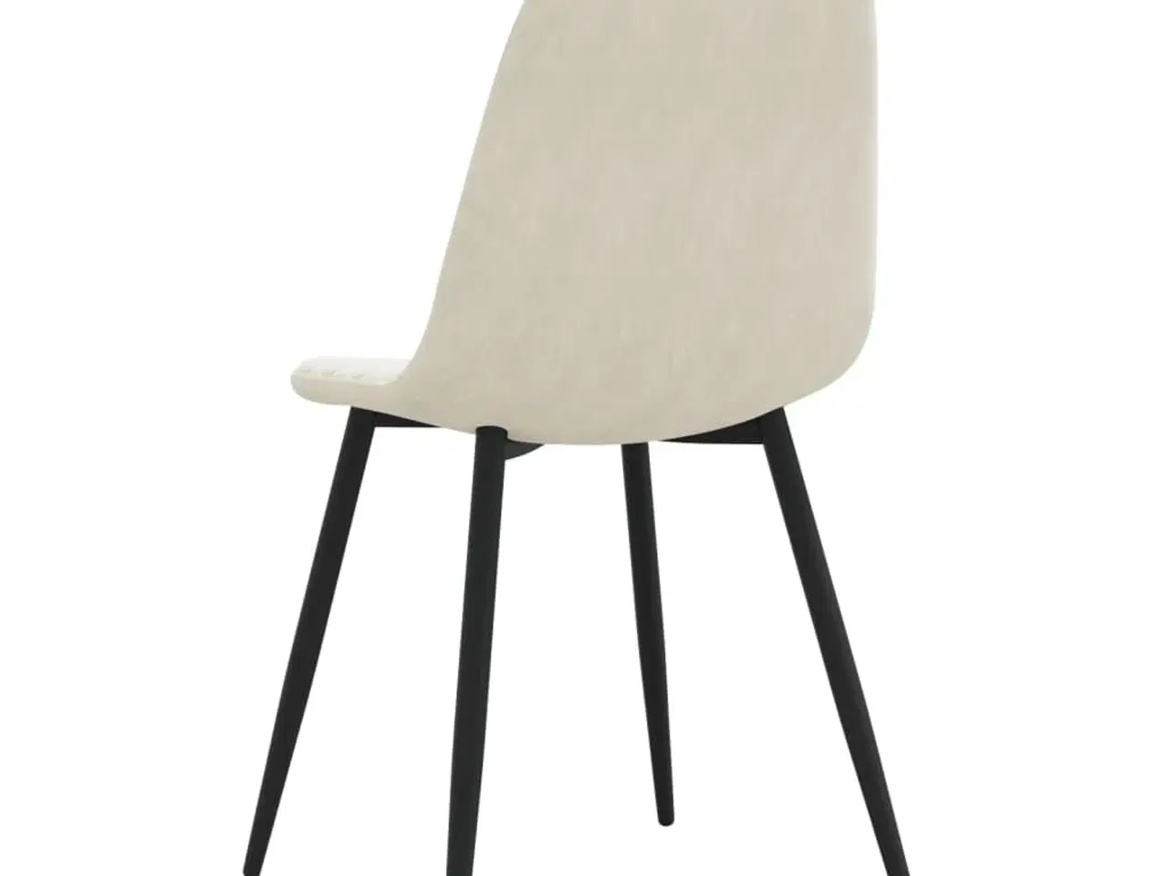 Billede 6 - Spisebordsstole 4 stk. velour cremehvid
