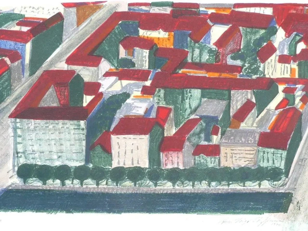 Billede 1 - Hans Voigt Steffensen - Ægte Litografi