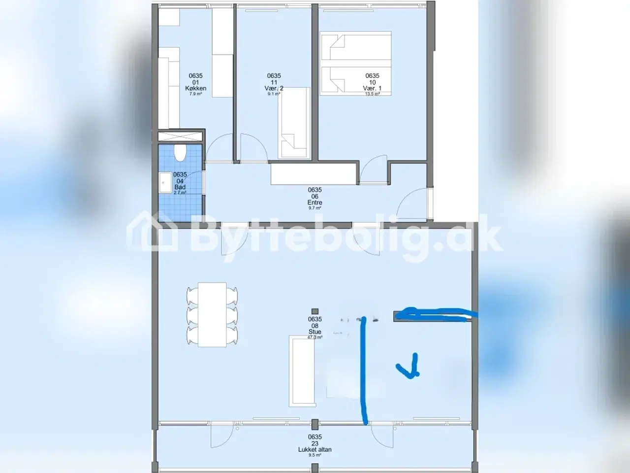 Billede 1 - Dejlig stor lejlighed i Lyngby-Taarbæk
