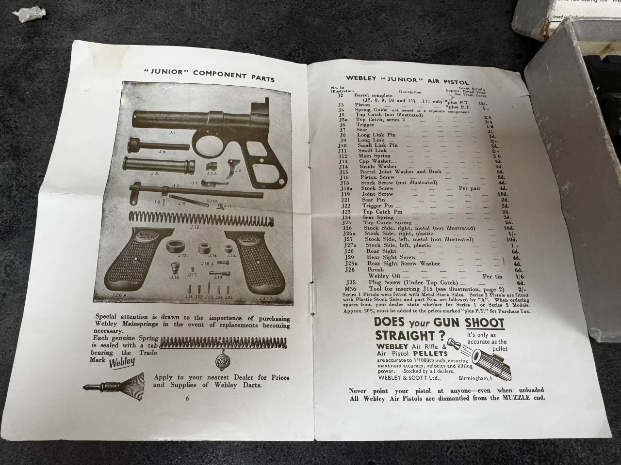 Billede 7 - Webley and Scott mark 1 luftpistol