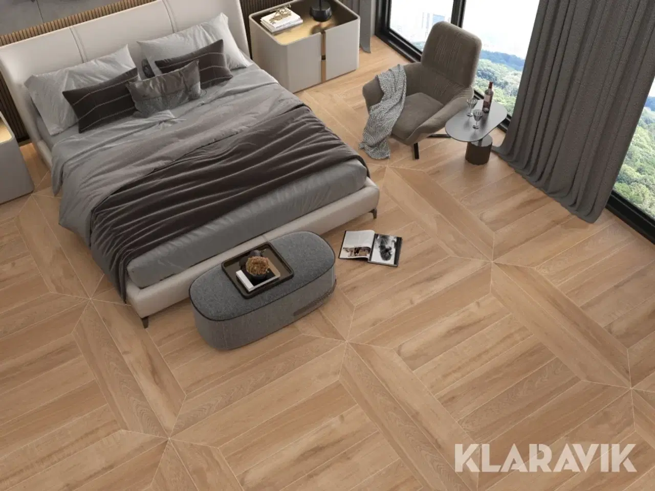 Billede 2 - Porcelæns fliser Vocore Wood Brown med træ struktur
