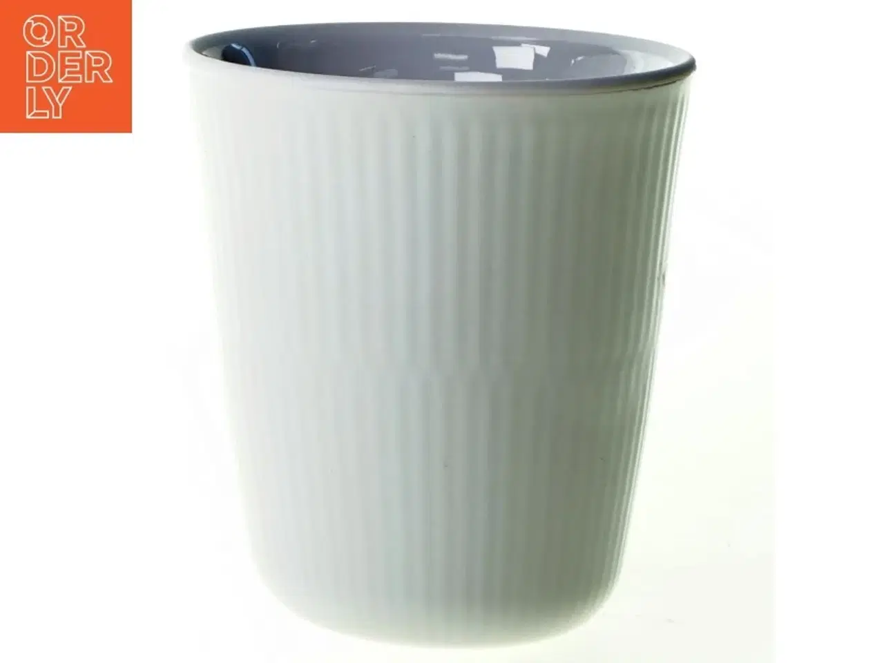 Billede 1 - Hvid Riflet TERMOKOP, 499 fra Royal Copenhagen (str. 10 x 9 cm)